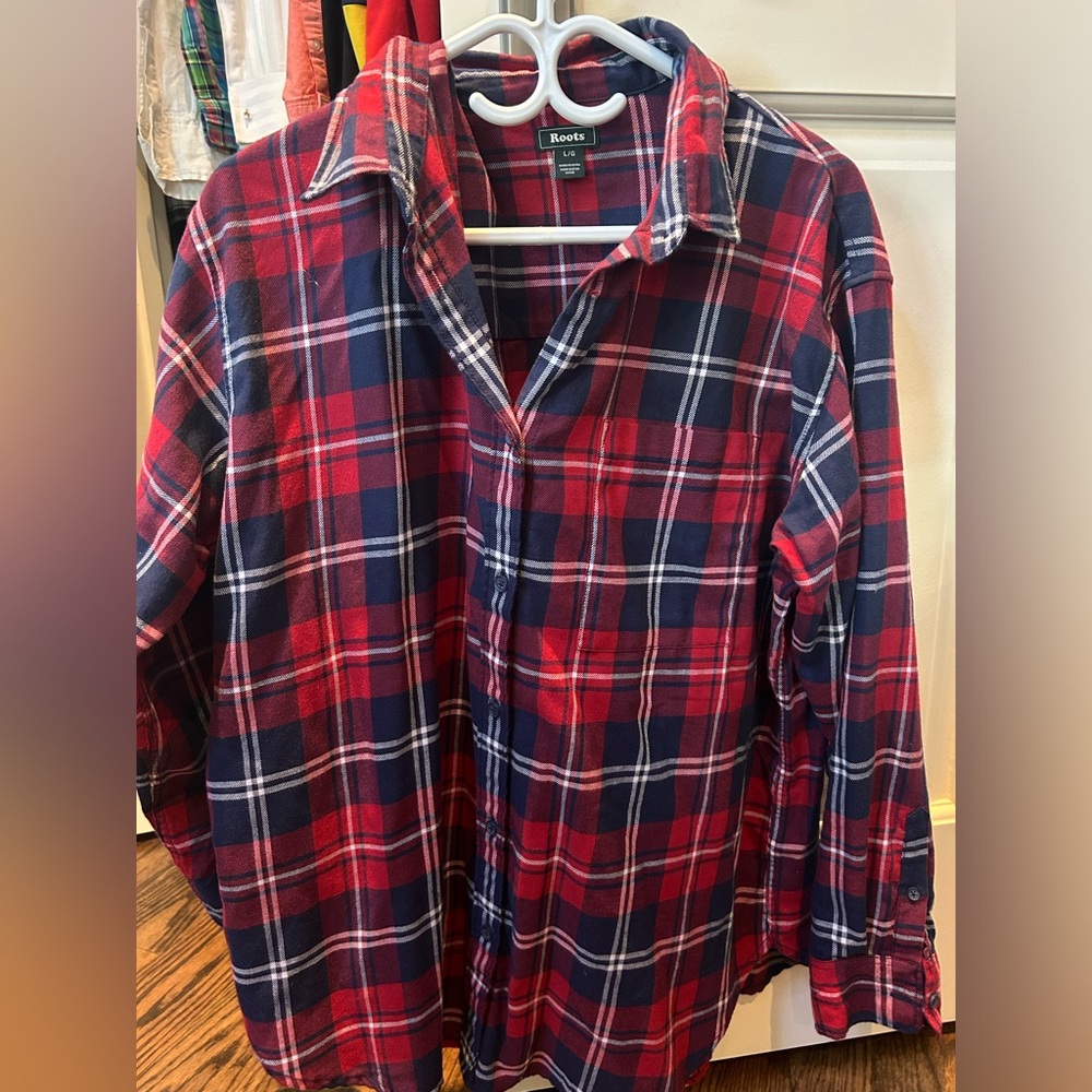 Roots plaid shirt